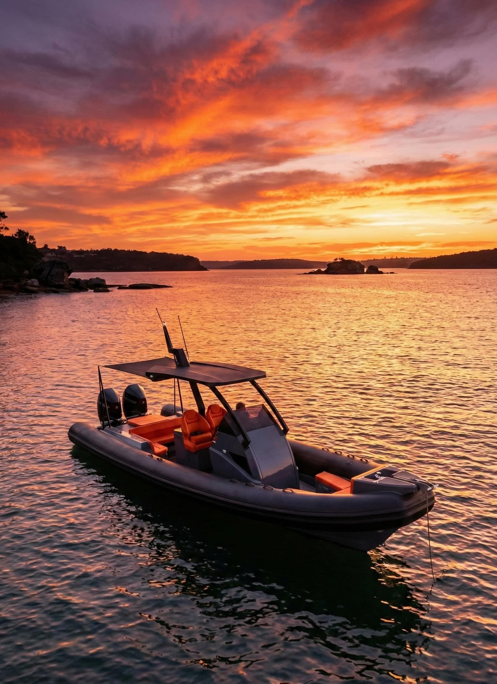 Veloboats V960 at Sunset